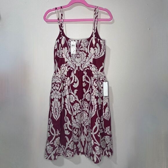 NWT Ann Taylor Floral Linen Midi Dress Size 6 - Picture 1 of 6